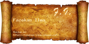 Fazekas Ilma névjegykártya
